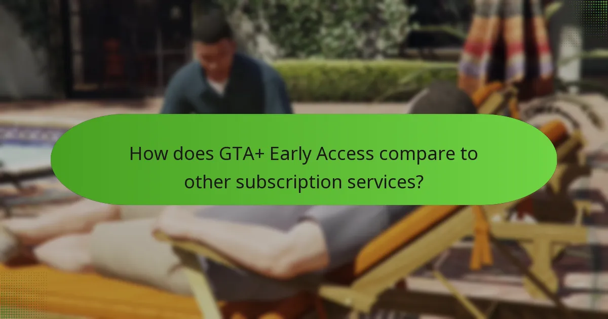 How does GTA+ Early Access compare to other subscription services?