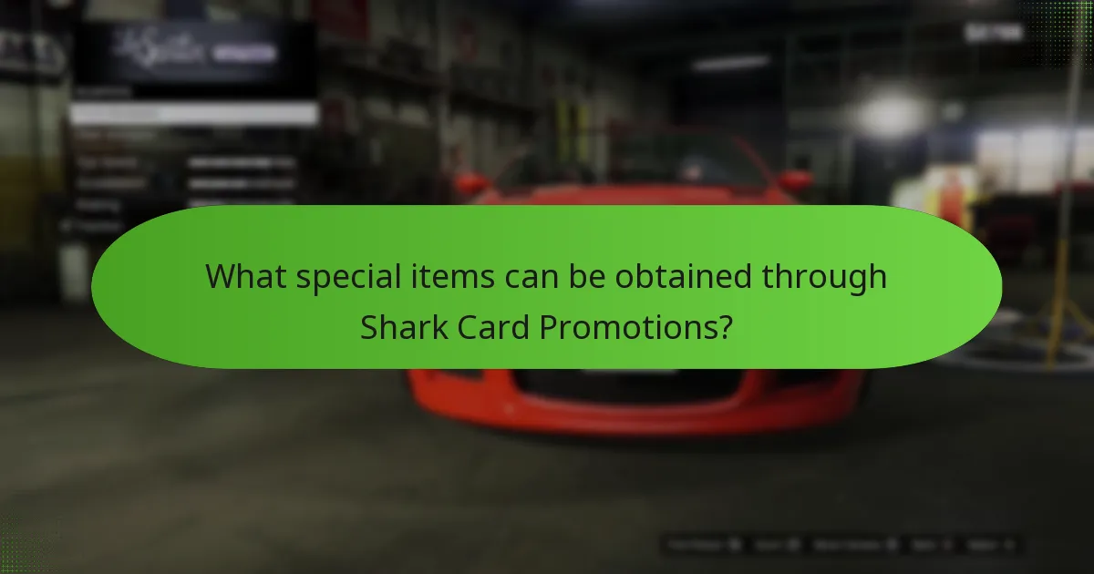 What special items can be obtained through Shark Card Promotions?